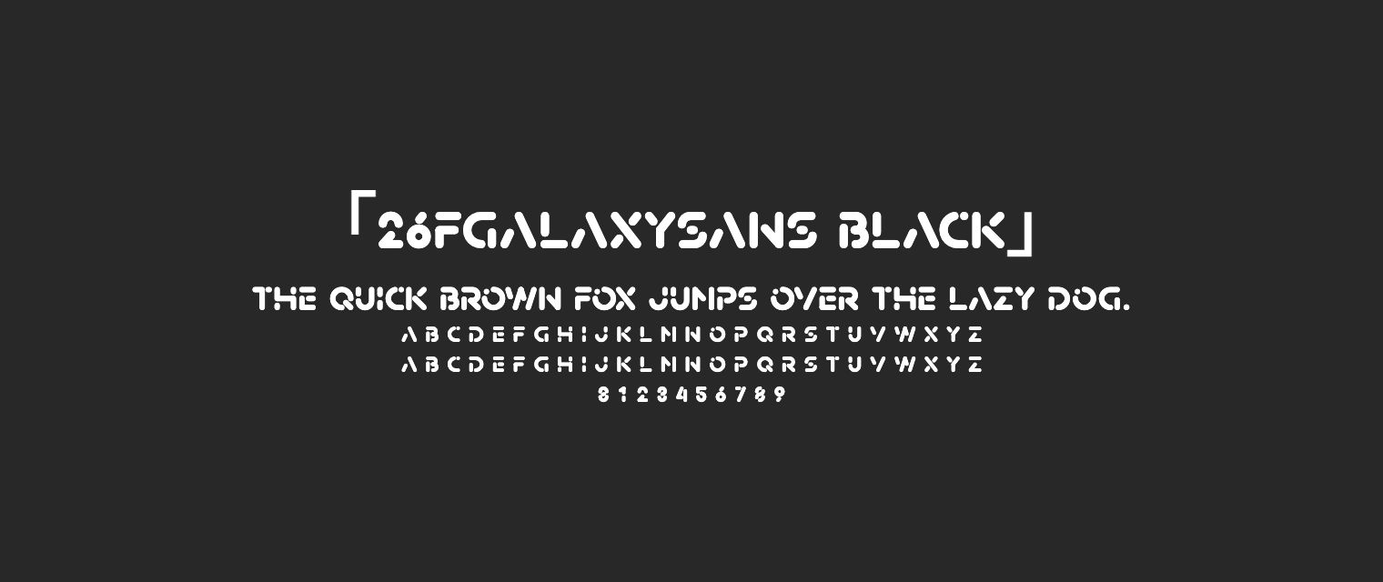 26FGalaxySans-Black字体预览