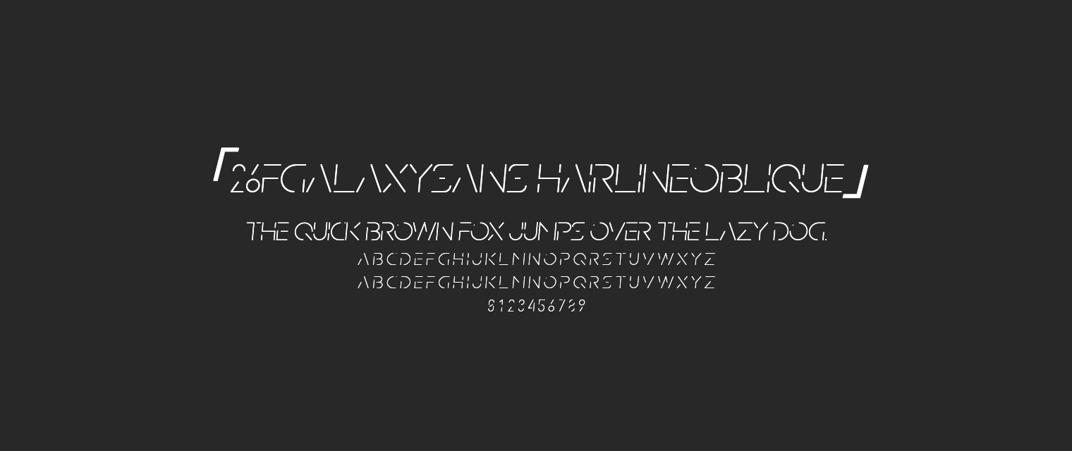 26FGalaxySans-HairlineOblique字体预览