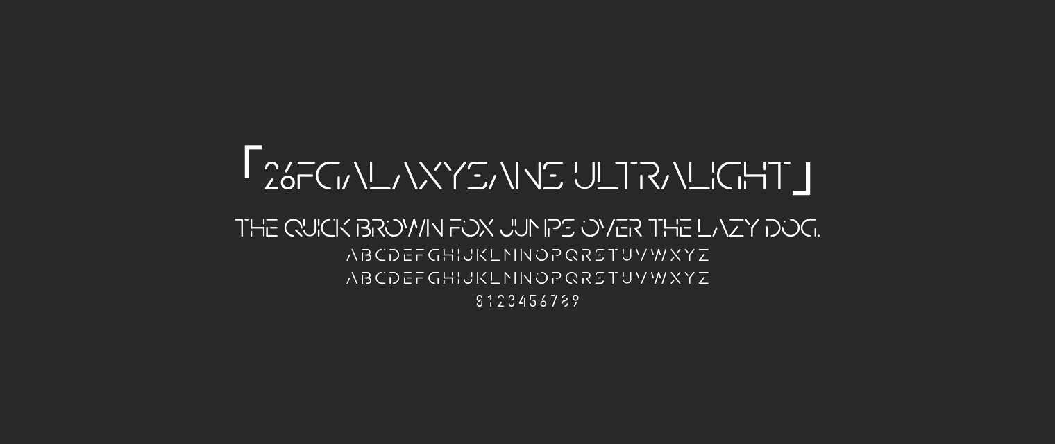26FGalaxySans-UltraLight字体预览