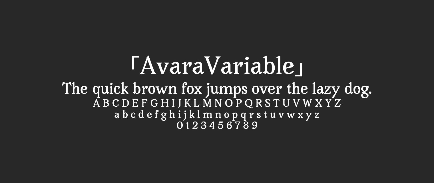AvaraVariable字体预览