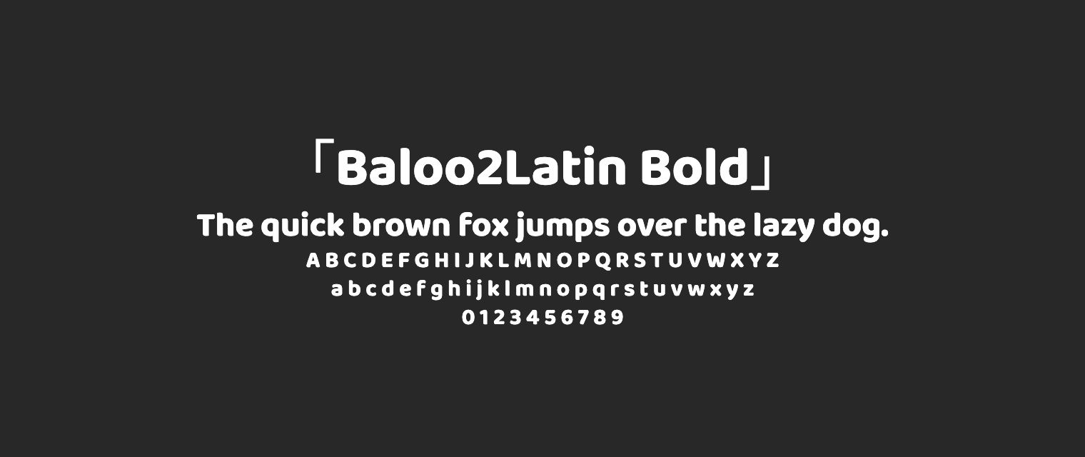 Baloo2Latin-Bold字体预览
