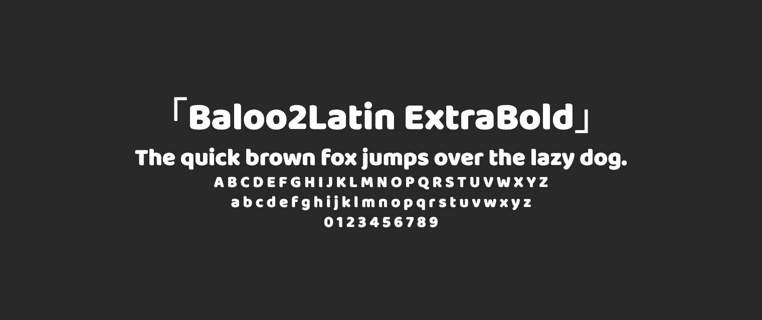 Baloo2Latin-ExtraBold字体预览