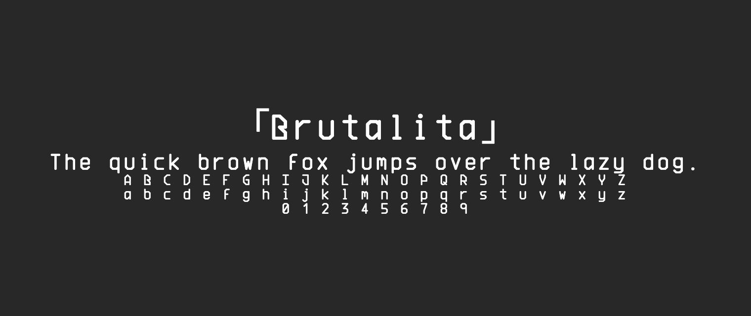 Brutalita字体预览