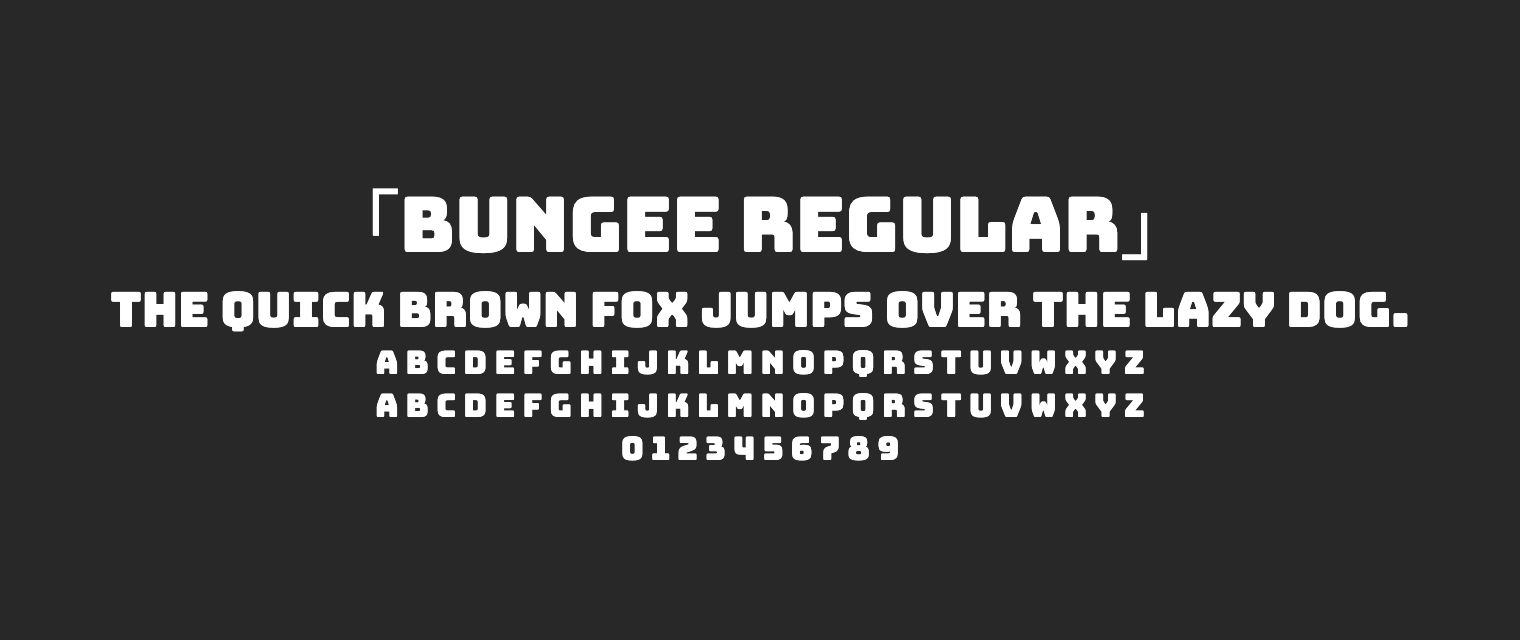 Bungee-Regular字体预览