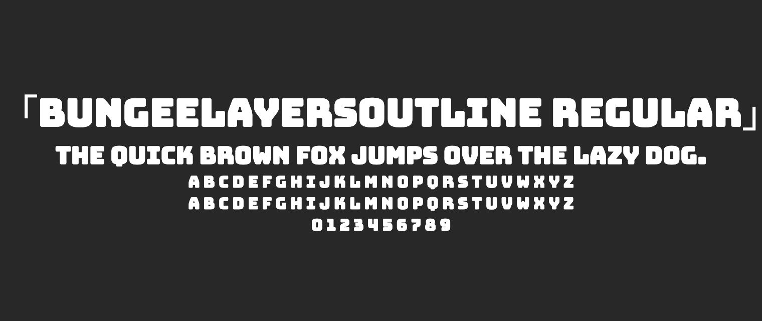 BungeeLayersOutline-Regular字体预览