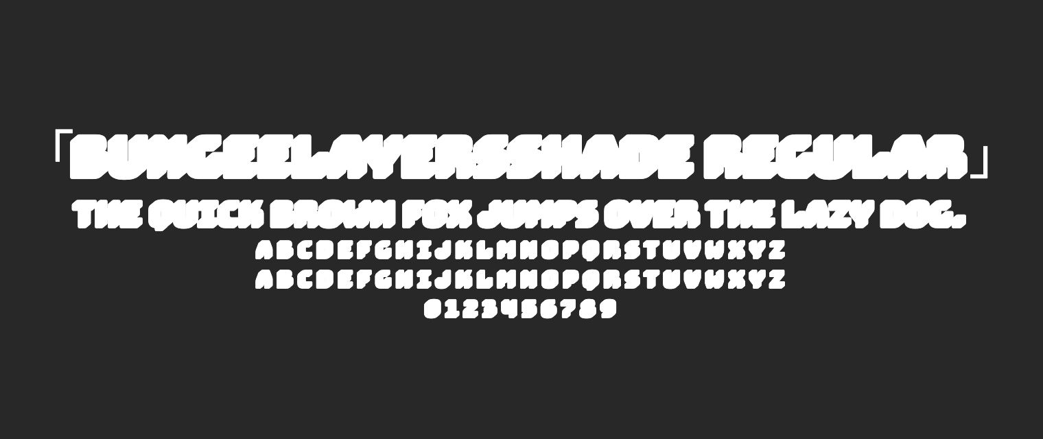 BungeeLayersShade-Regular字体预览