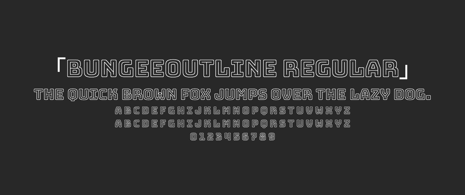 BungeeOutline-Regular字体预览