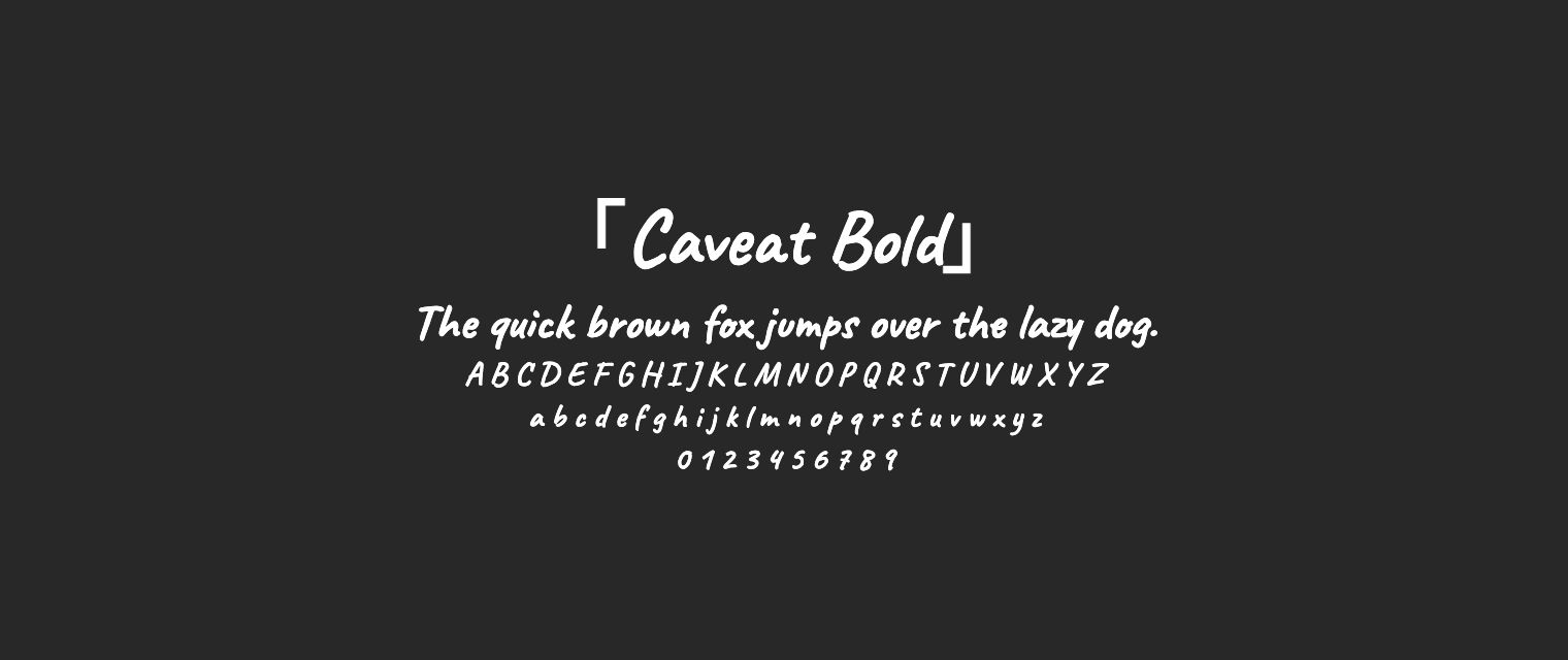 Caveat-Bold字体预览