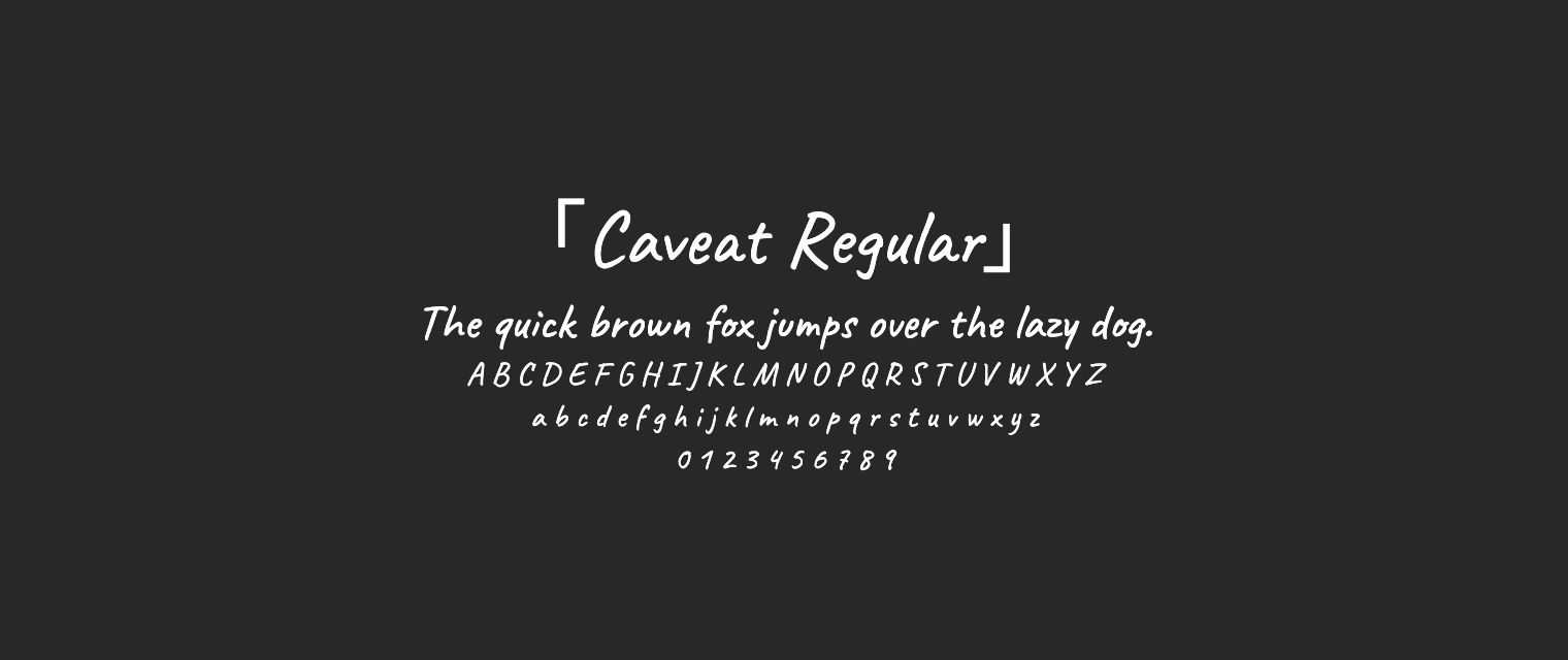 Caveat-Regular字体预览