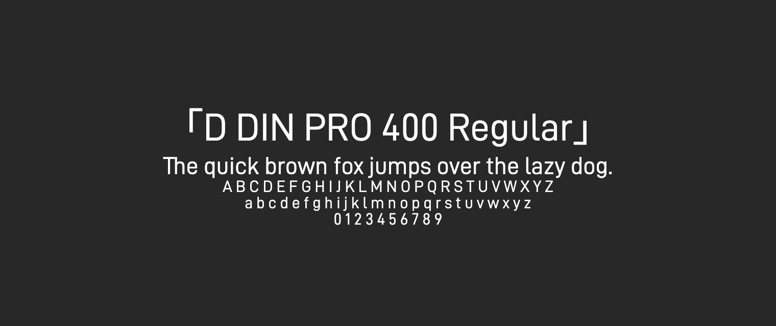 D-DIN-PRO-400-Regular字体预览
