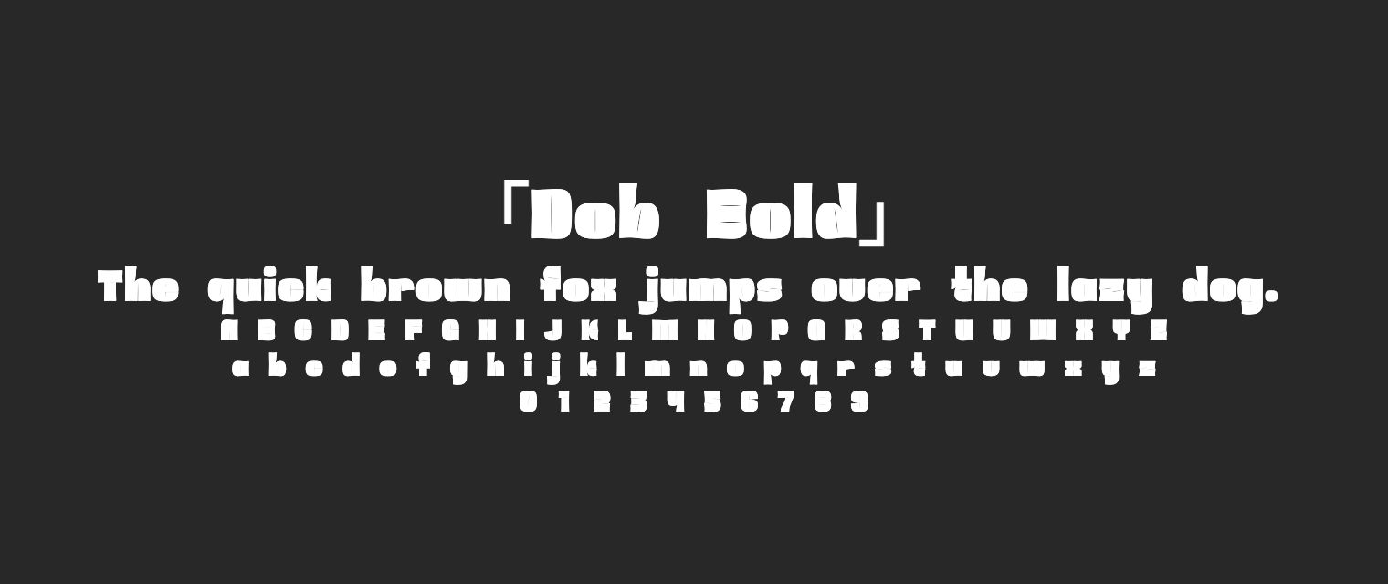 Dob-Bold字体预览