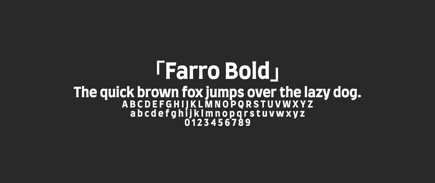 Farro-Bold字体预览