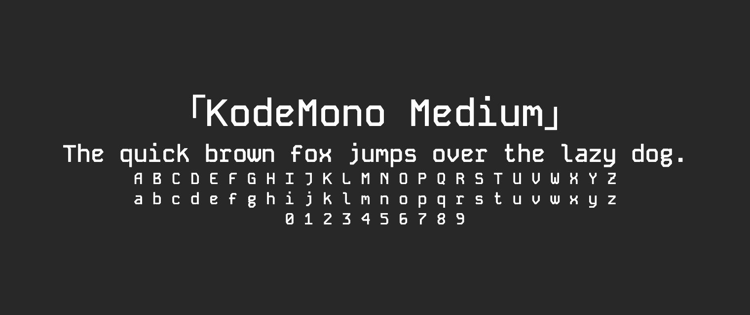 KodeMono-Medium字体预览