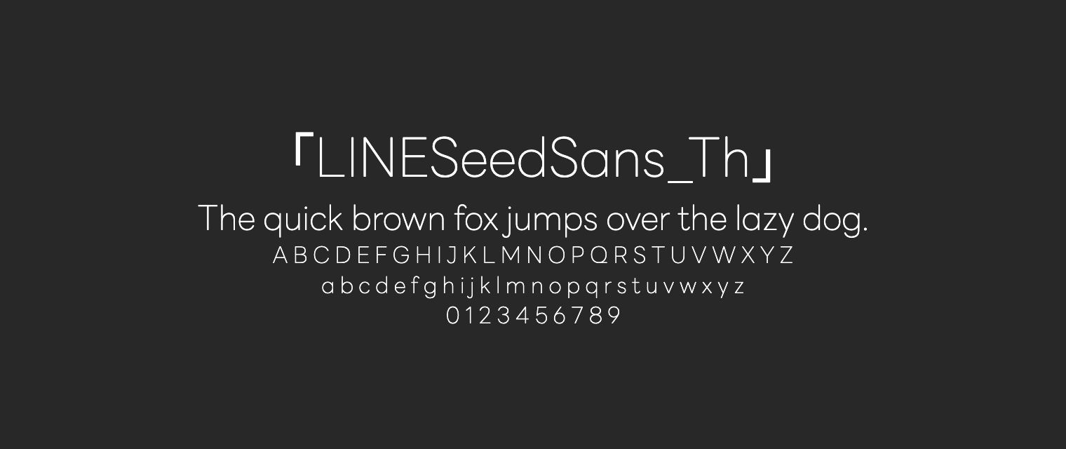 LINESeedSans_Th字体预览