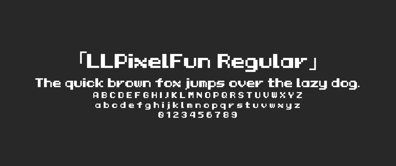 LLPixelFun-Regular字体预览