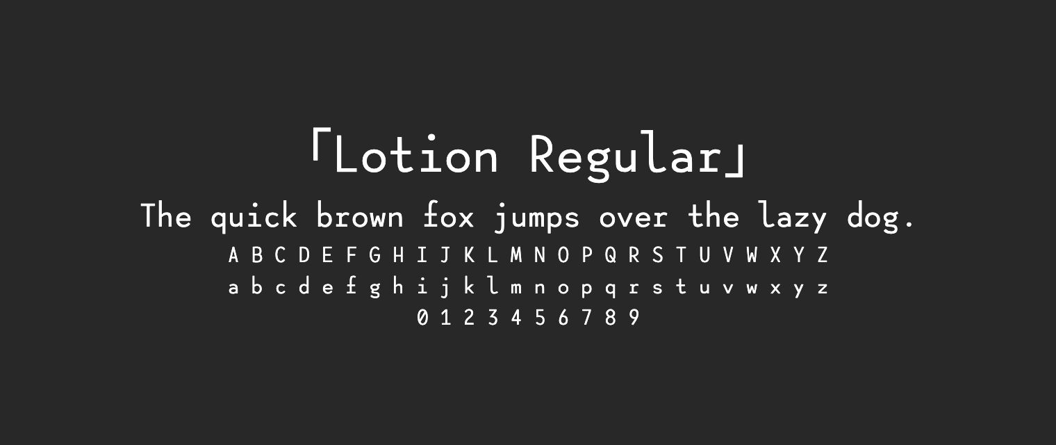 Lotion-Regular字体预览