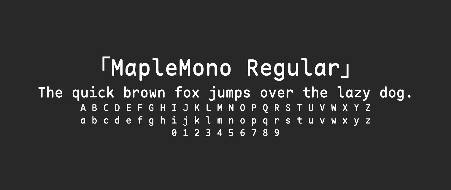 MapleMono-Regular字体预览