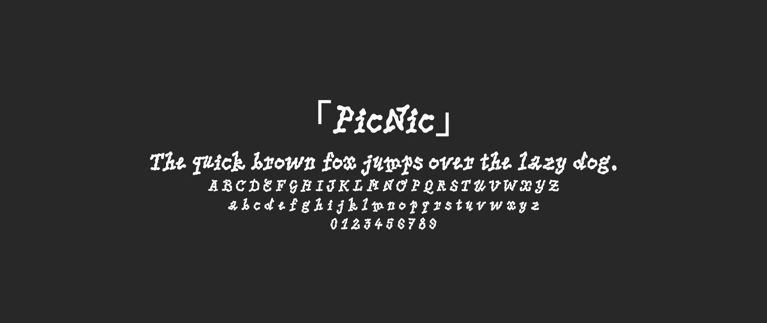 PicNic字体预览
