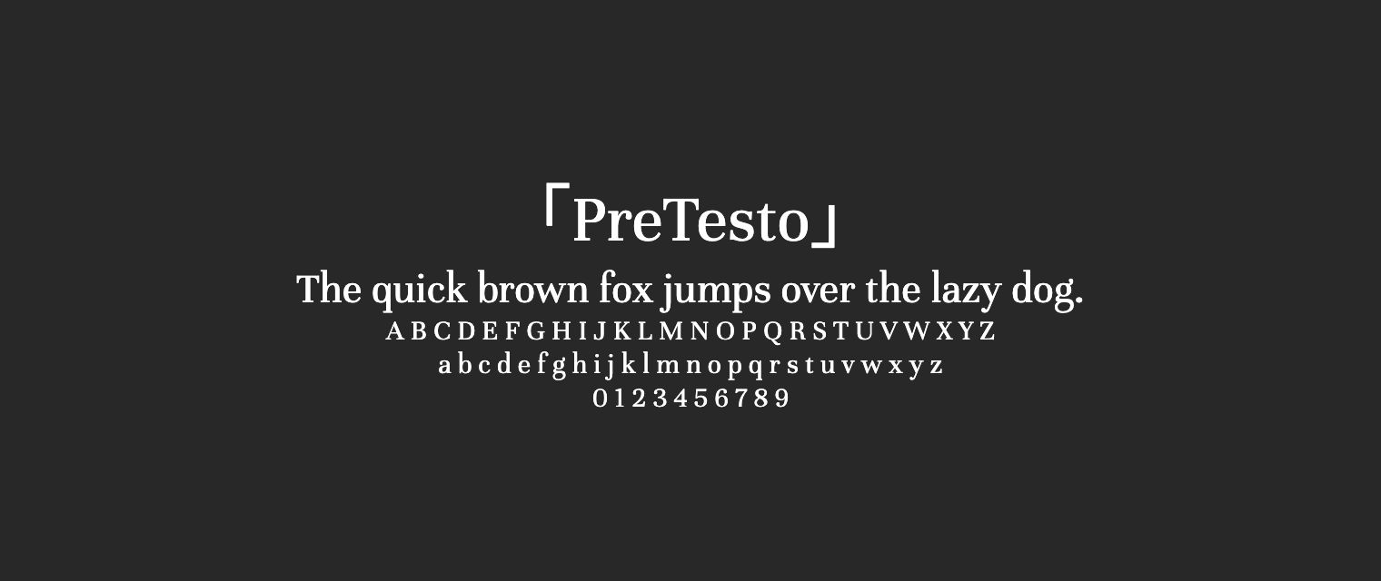 PreTesto字体预览