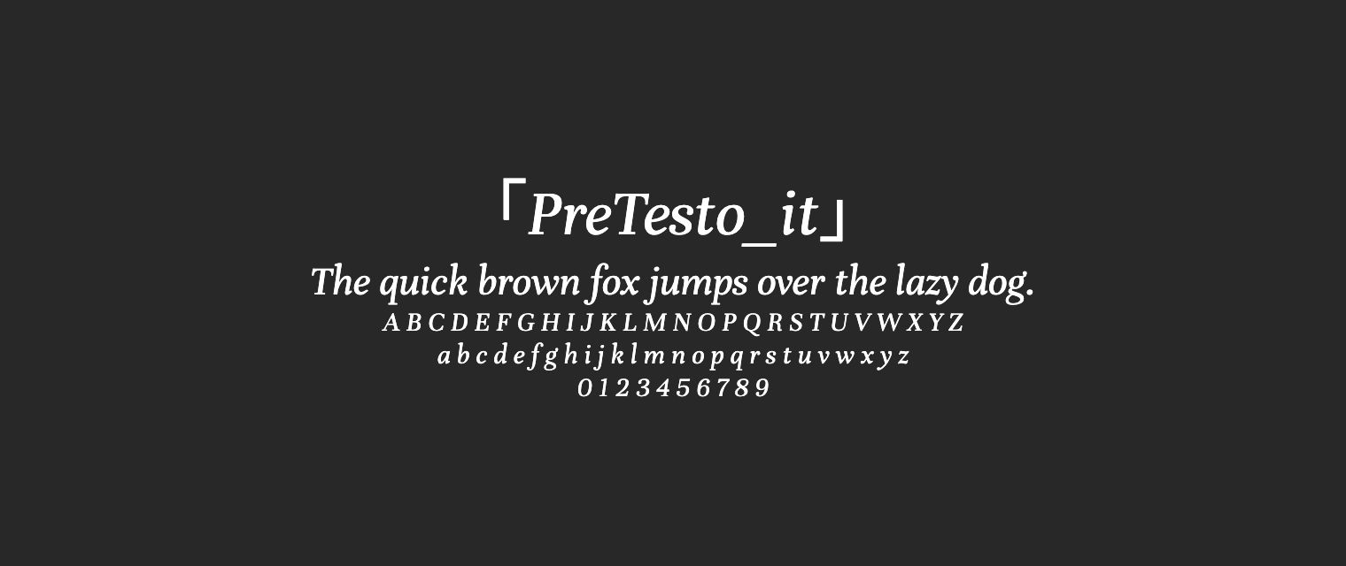 PreTesto_it字体预览