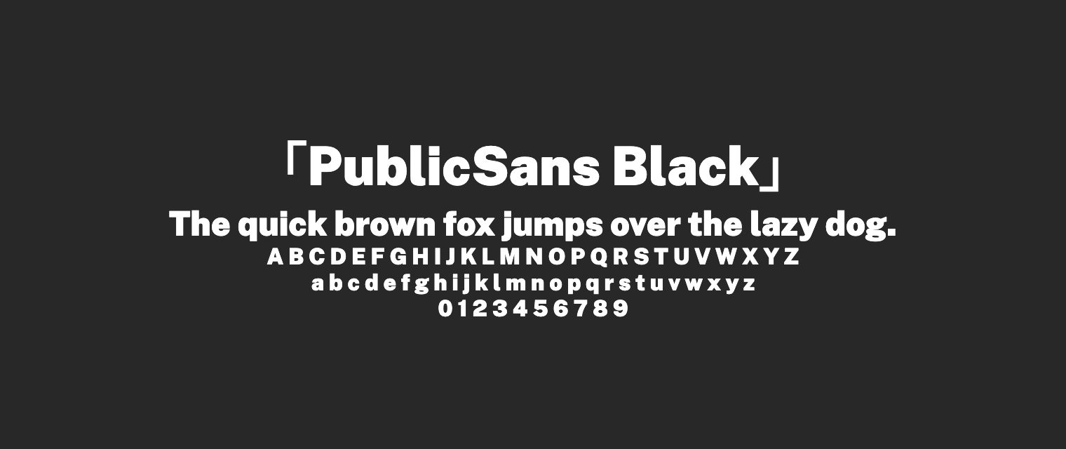 PublicSans-Black字体预览