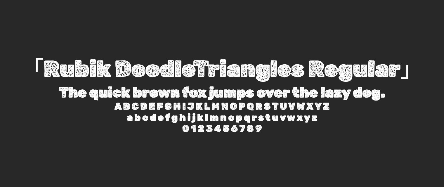 Rubik-DoodleTriangles-Regular字体预览