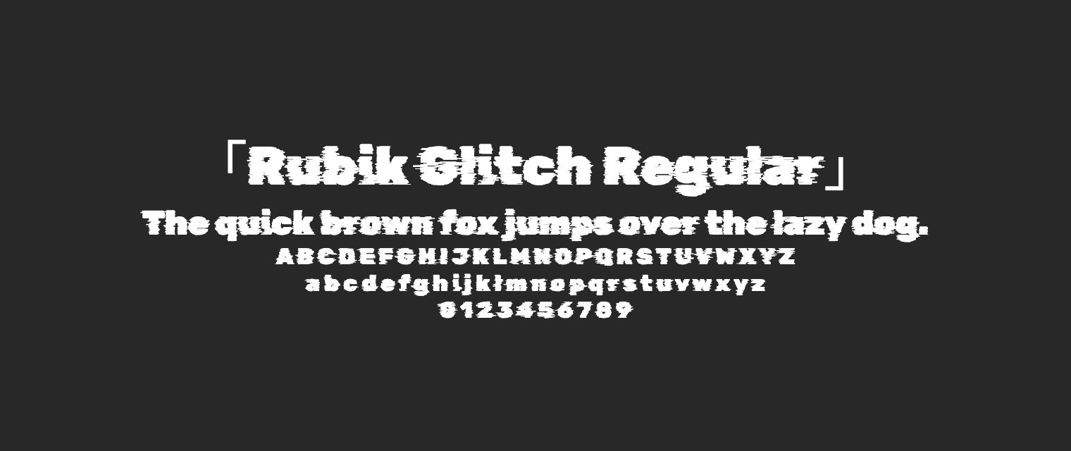 Rubik-Glitch-Regular字体预览
