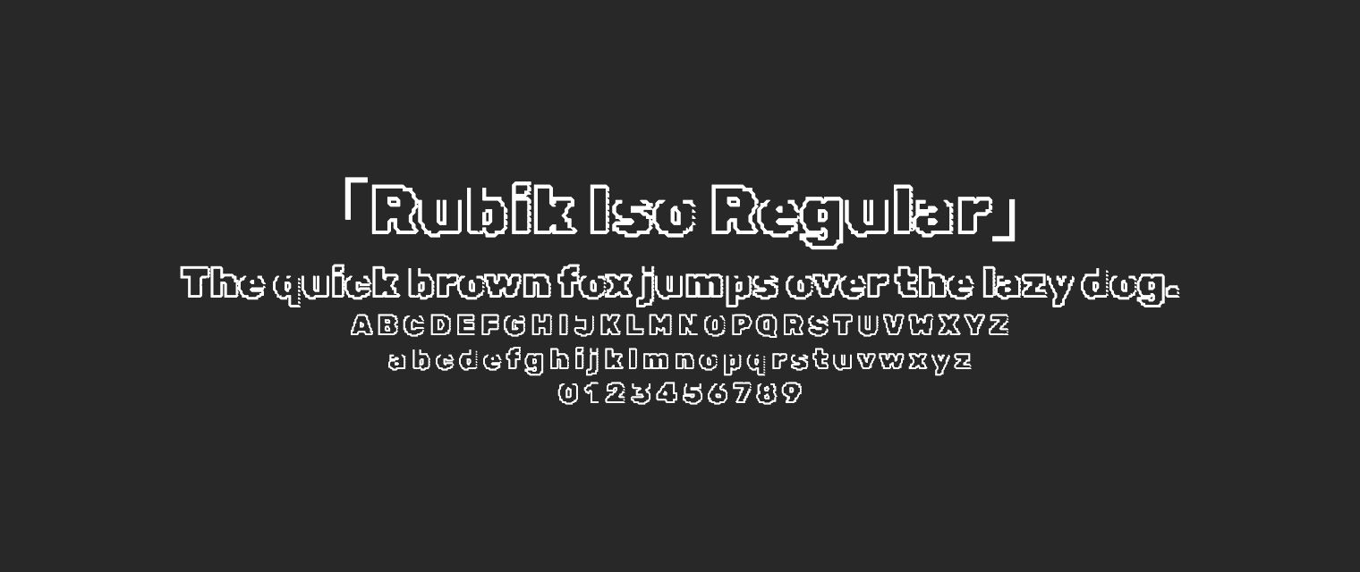 Rubik-Iso-Regular字体预览