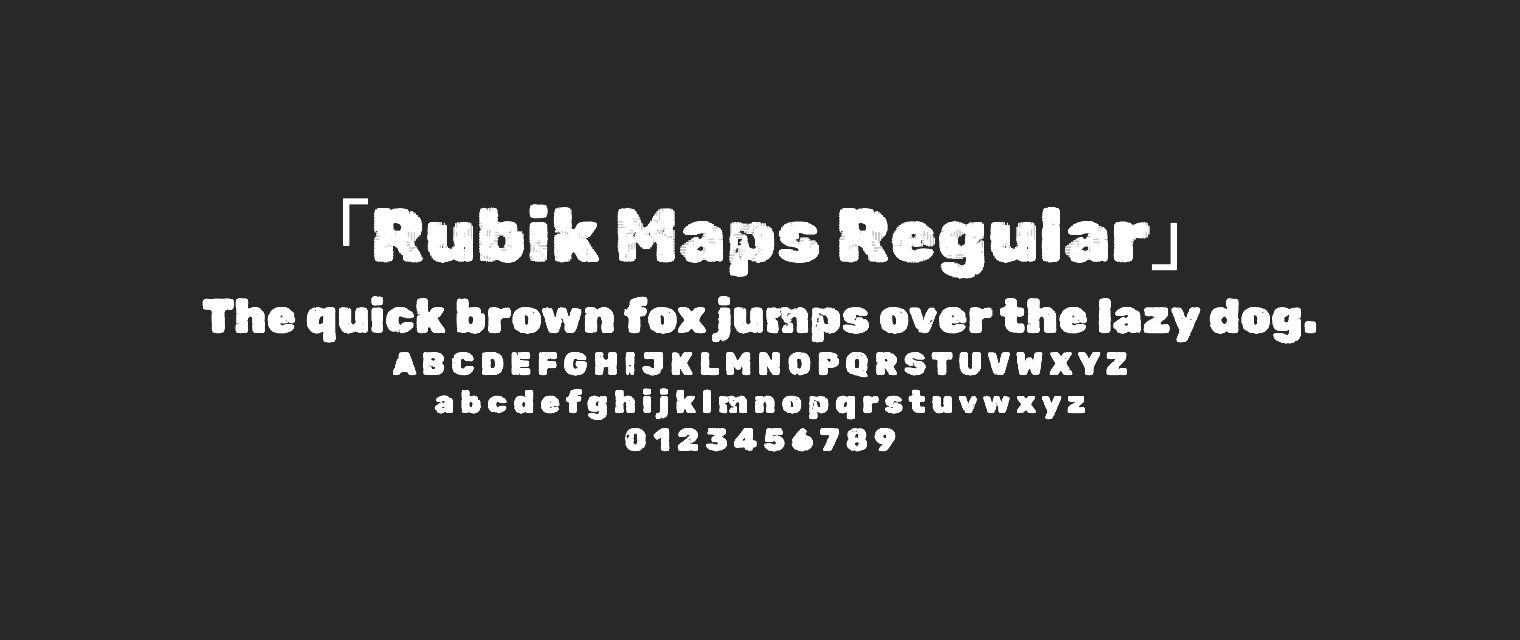 Rubik-Maps-Regular字体预览