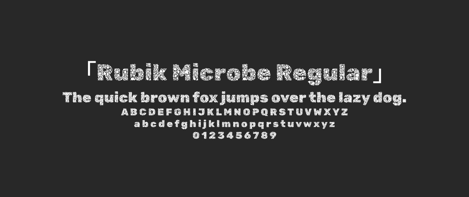Rubik-Microbe-Regular字体预览