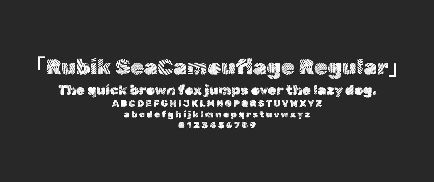 Rubik-SeaCamouflage-Regular字体预览