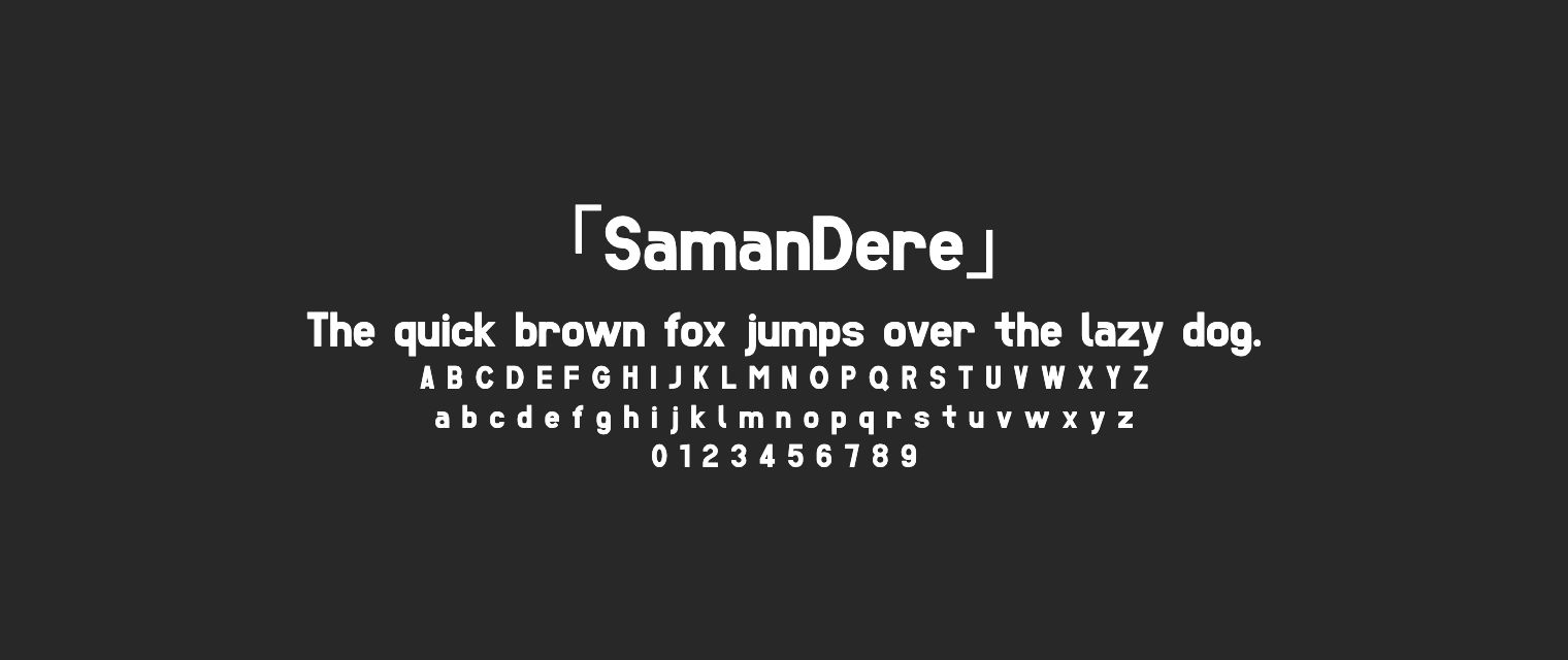 SamanDere字体预览