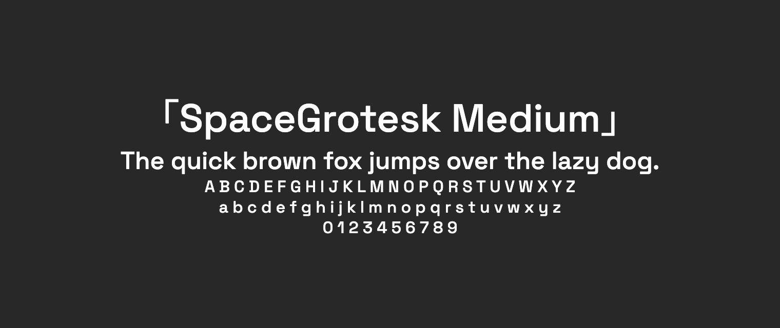 SpaceGrotesk-Medium字体预览