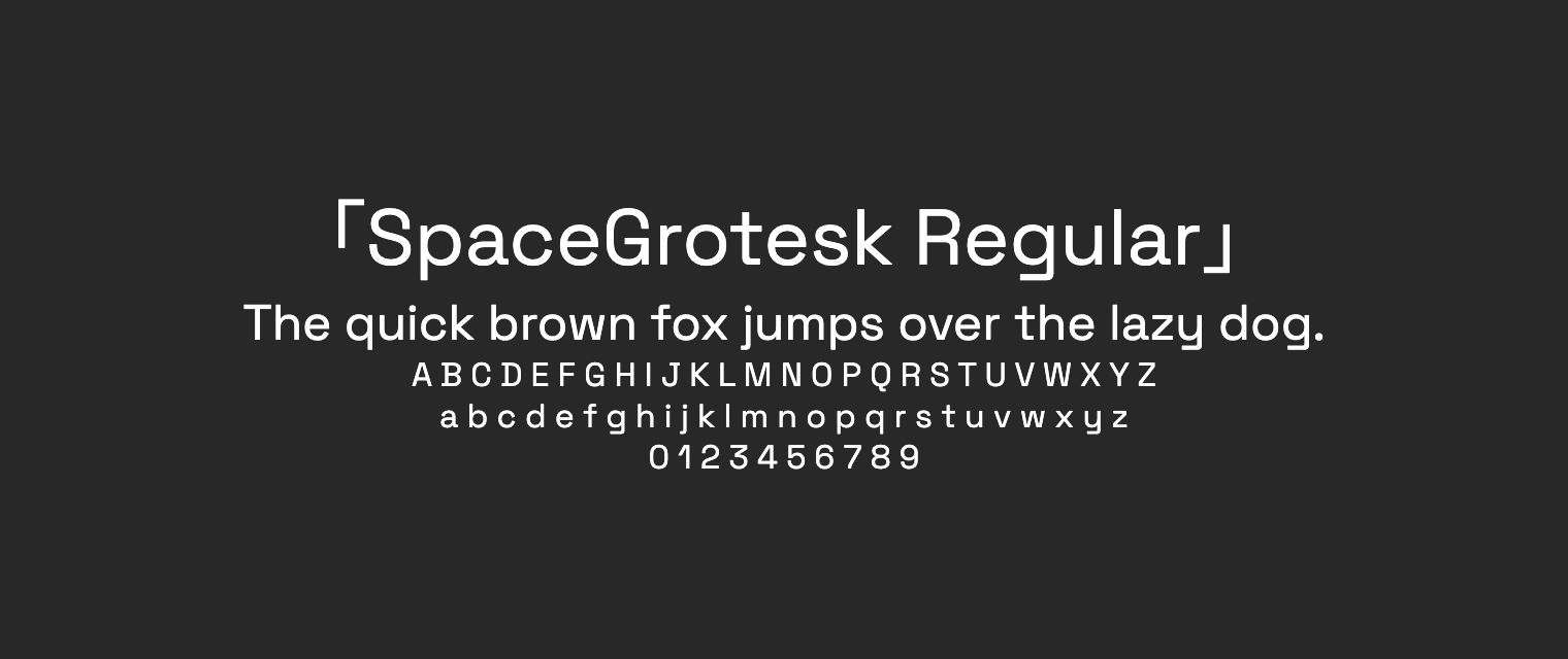 SpaceGrotesk-Regular字体预览