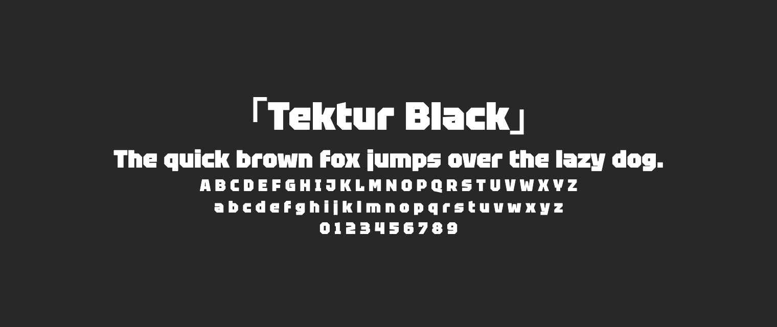 Tektur-Black字体预览