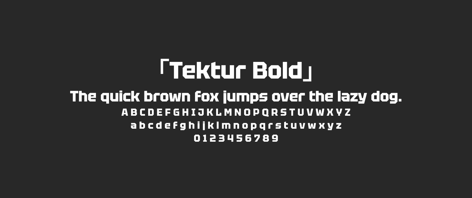 Tektur-Bold字体预览