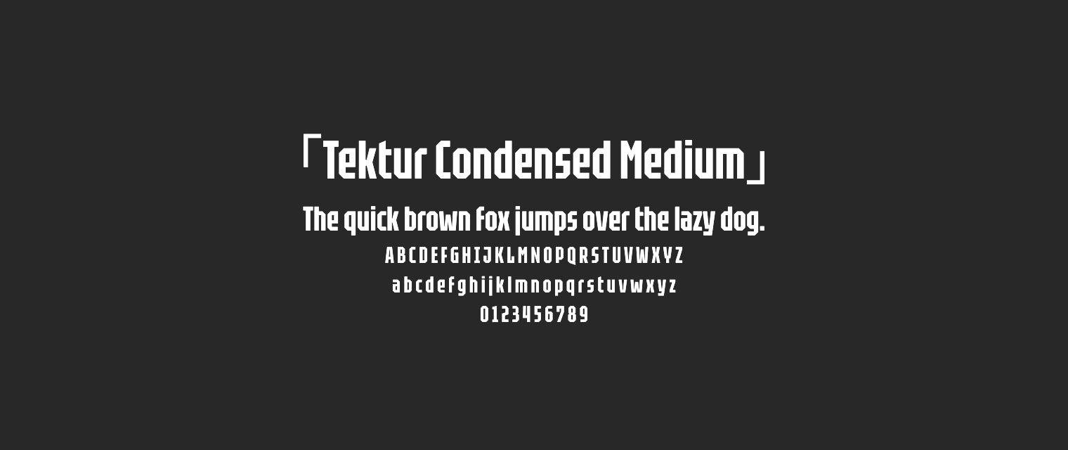 Tektur-Condensed-Medium字体预览