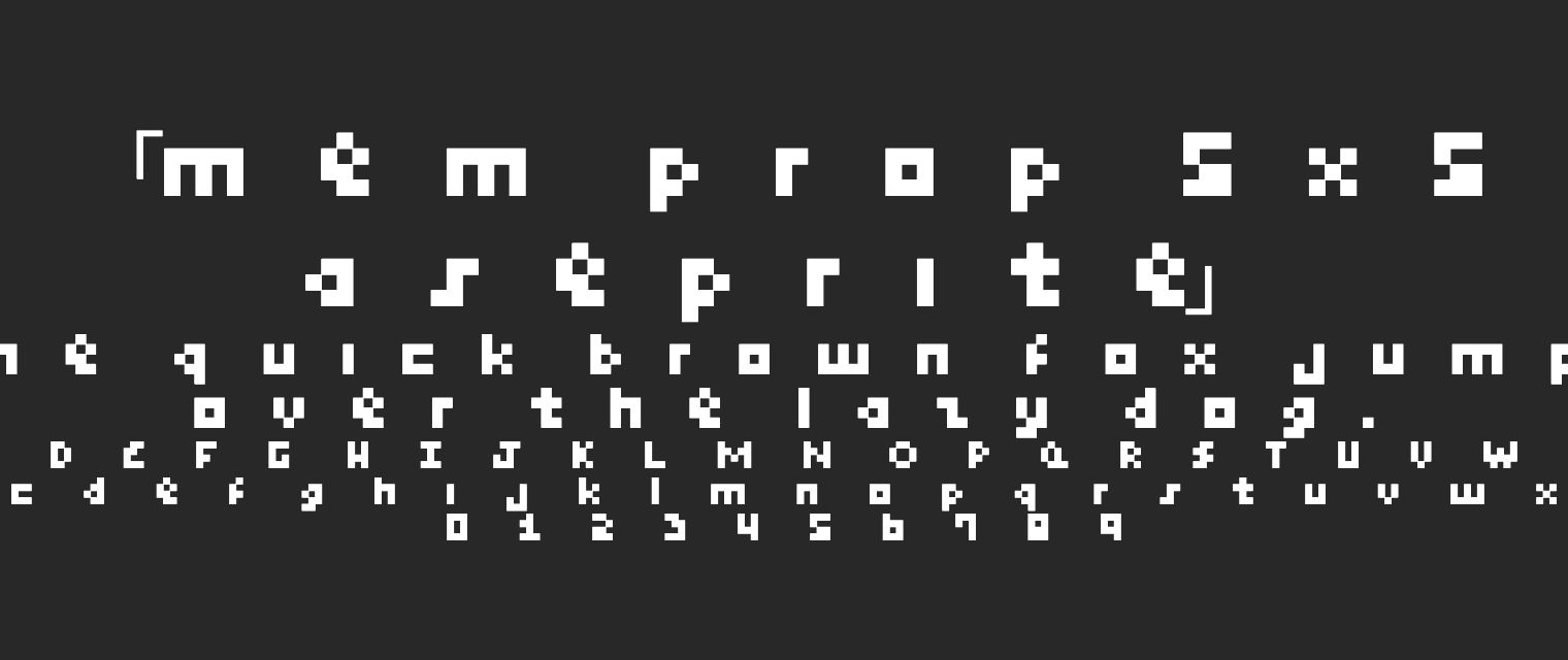 mem-prop-5x5-aseprite字体预览