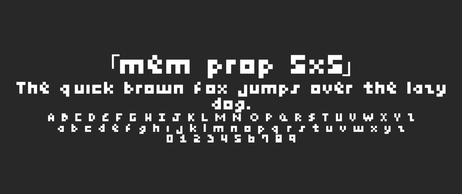 mem-prop-5x5字体预览