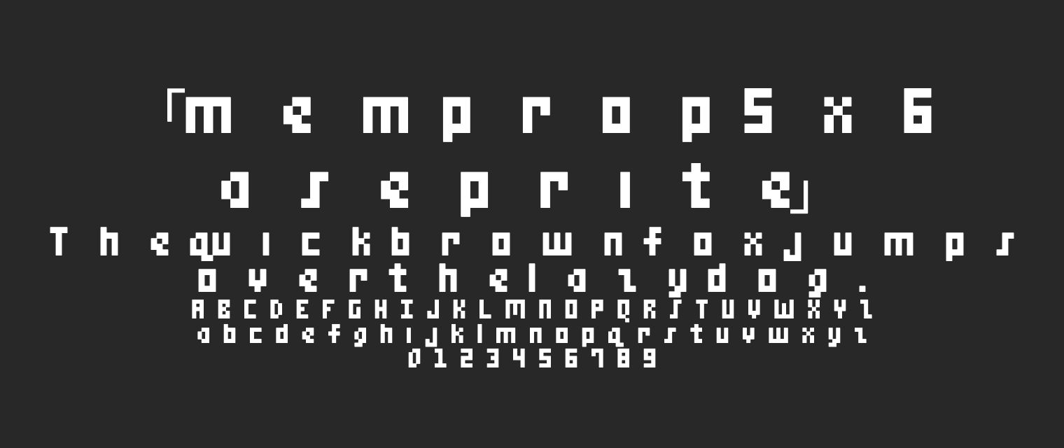 mem-prop-5x6-aseprite字体预览