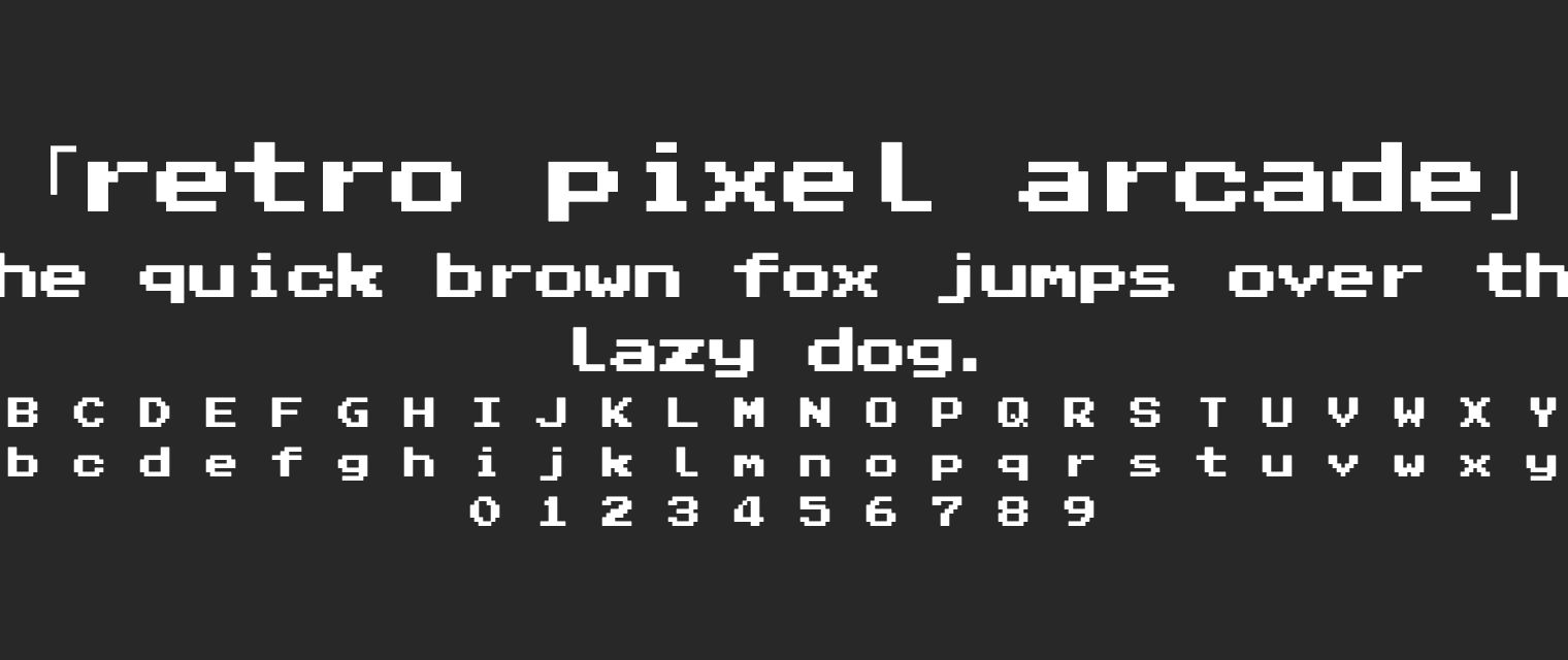 retro-pixel-arcade字体预览