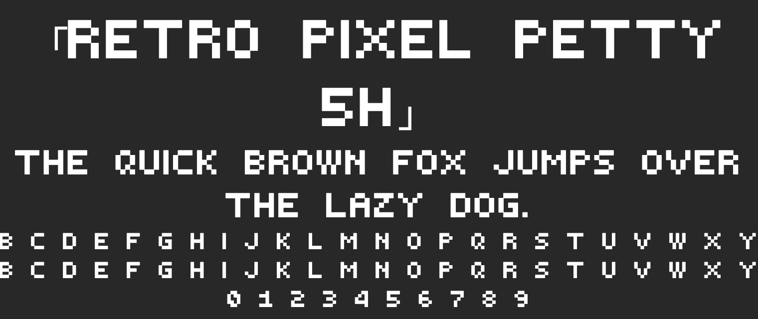 retro-pixel-petty-5h字体预览